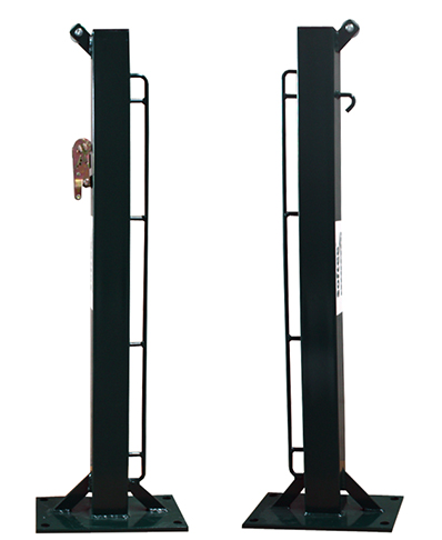 JUEGO DE 2 POSTES DE TENIS FIJOS CUADRADO 80X80MM CON BASE PARA ATORNILLAR