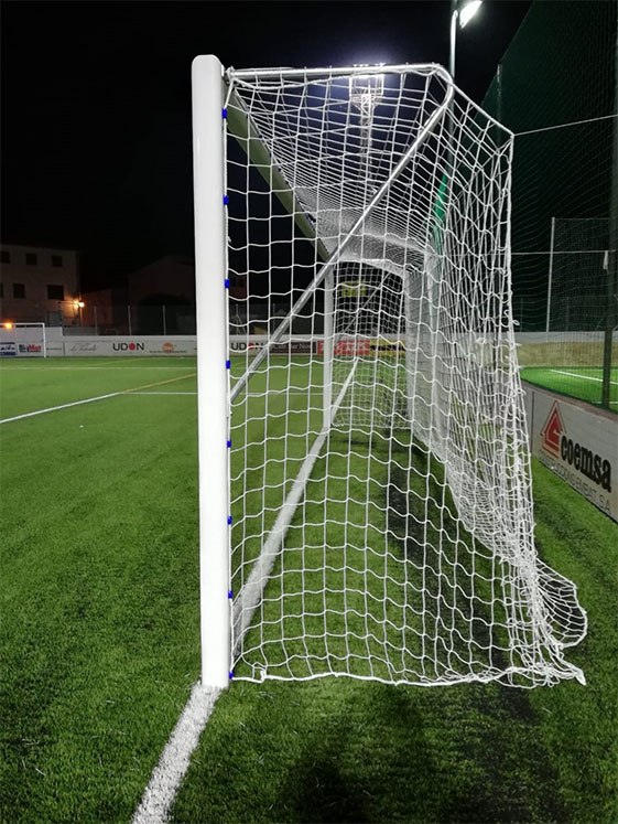 JUEGO PORTERÍAS ALUMINIO FÚTBOL 11 120X100 MM FIJAS - Imagen 6